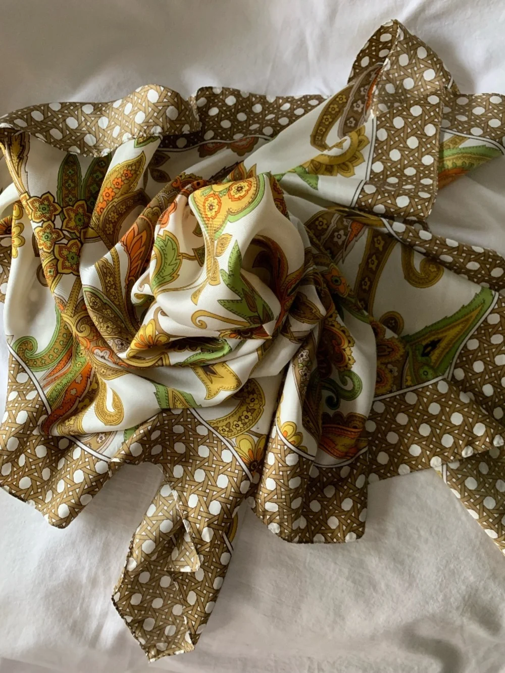Talbots 100% silk paisley print scarf